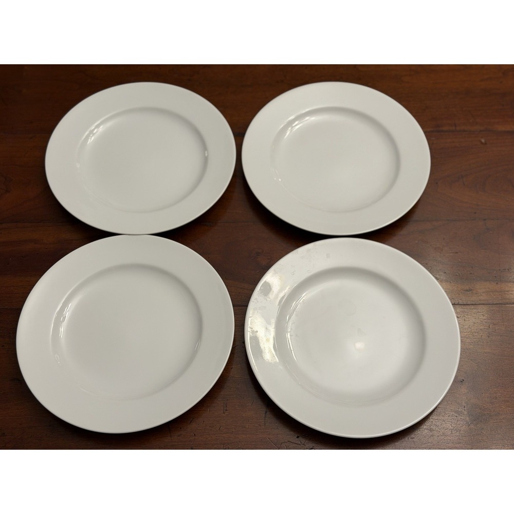 Set Of 4 Christopher Stuart Grand Blanc Salad Plate White Fine China 8.25"